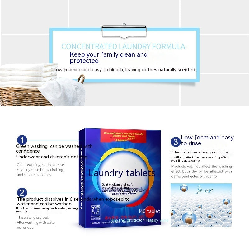 Laundry Sheet Fragrance Deep Cleansing Laundry Detergent Easy To Clean Low-foam